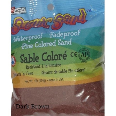 Scenic Sand Scenic Sand 4482 Activa 1 lbs Bag of Colored Sand; Dark Brown 4482